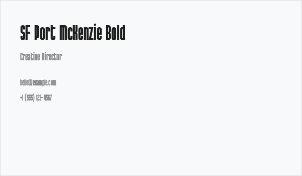 SF Port McKenzie Bold Business Card