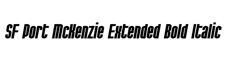 SF Port McKenzie Extended Bold Italic  नि: शुल्क फ़ॉन्ट्स डाउनलोड