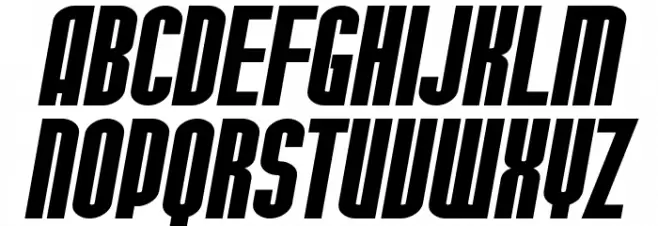 SF Port McKenzie Extended Bold Italic 字体 大写