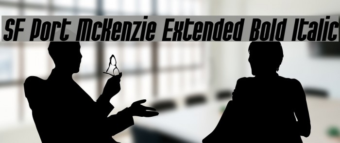 SF Port McKenzie Extended Bold Italic Fuentes examples
