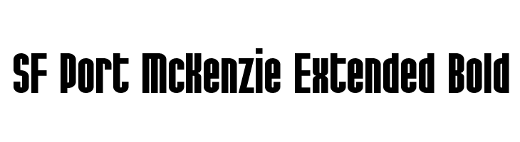 SF Port McKenzie Extended Bold Font
