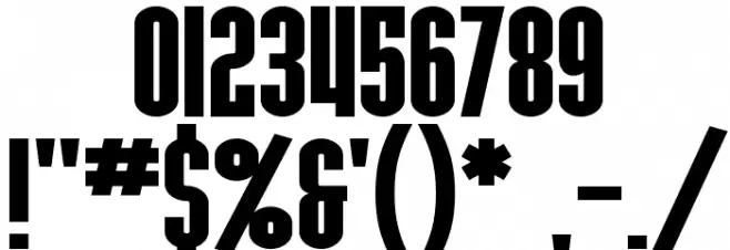 SF Port McKenzie Extended Bold Шрифта ДРУГИЕ символов