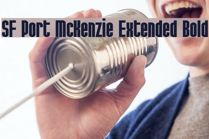 SF Port McKenzie Extended Bold Font examples
