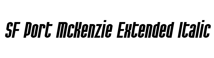 SF Port McKenzie Extended Italic Font