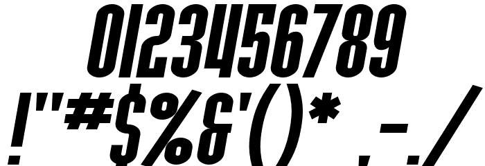 SF Port McKenzie Extended Italic Font OTHER CHARS