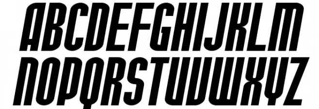 SF Port McKenzie Extended Italic フォント 大文字