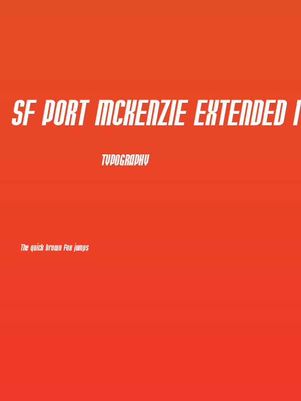 SF Port McKenzie Extended Italic Poster