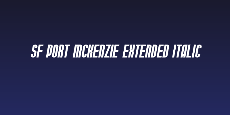 SF Port McKenzie Extended Italic Social Header