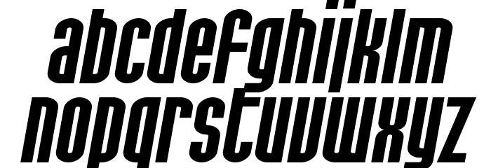 SF Port McKenzie Extended Italic Font LOWERCASE