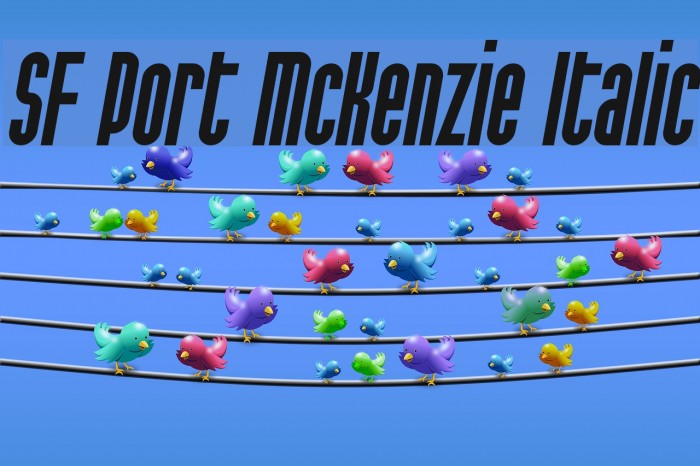SF Port McKenzie Italic Font examples