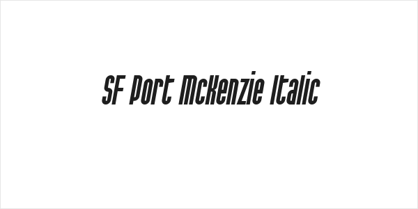 SF Port McKenzie Italic Logo