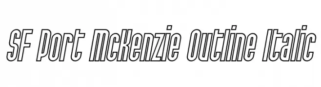 SF Port McKenzie Outline Italic  font caratteri gratis