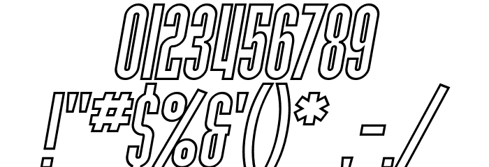 SF Port McKenzie Outline Italic Font OTHER CHARS