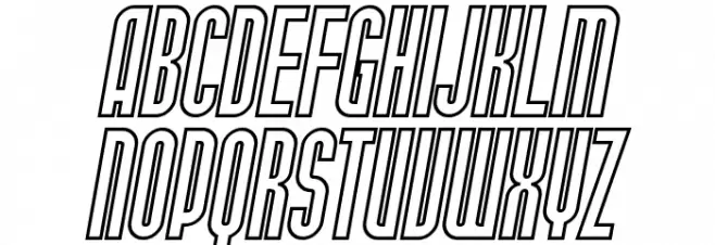 SF Port McKenzie Outline Italic Schriftart Groß