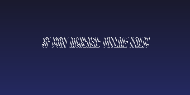 SF Port McKenzie Outline Italic Social Header
