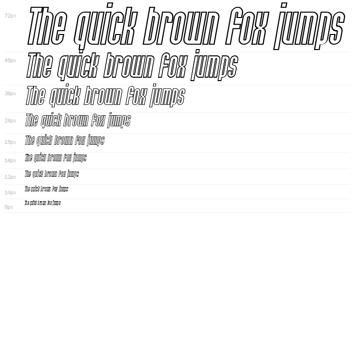 SF Port McKenzie Outline Italic Waterfall