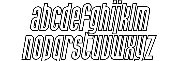 SF Port McKenzie Outline Italic Font LOWERCASE