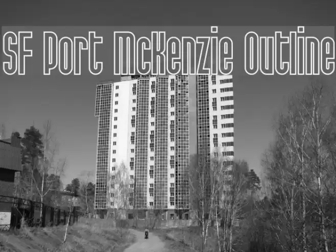 SF Port McKenzie Outline Font examples
