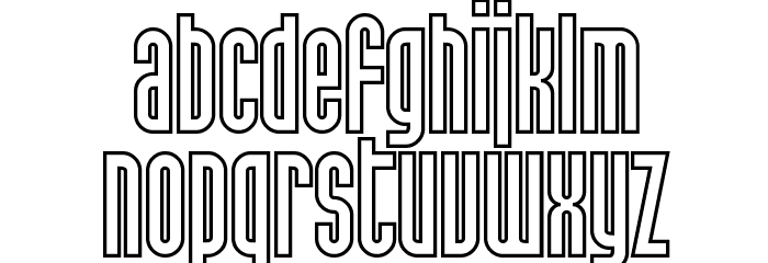 SF Port McKenzie Outline Font LOWERCASE