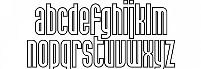SF Port McKenzie Outline Font Litere mici