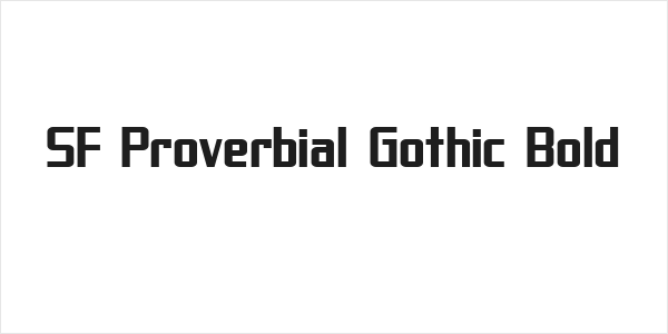 SF Proverbial Gothic Bold Logo