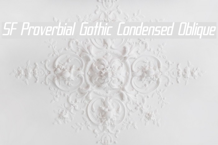 SF Proverbial Gothic Condensed Oblique Polices examples