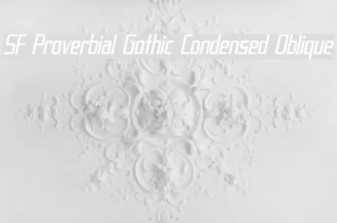 SF Proverbial Gothic Condensed Oblique Polices examples