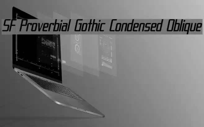 SF Proverbial Gothic Condensed Oblique Polices examples