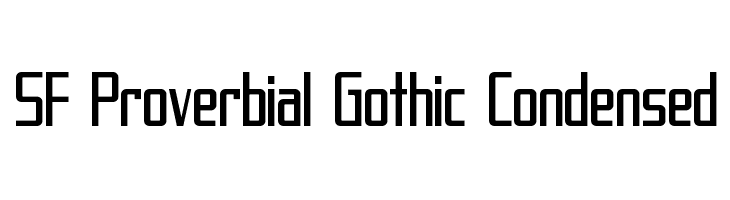 SF Proverbial Gothic Condensed  नि: शुल्क फ़ॉन्ट्स डाउनलोड