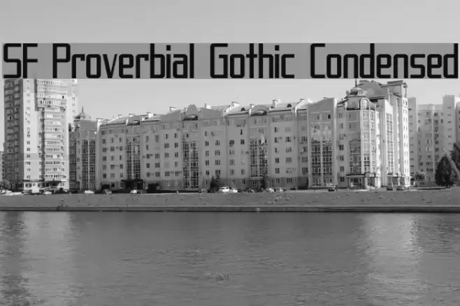 SF Proverbial Gothic Condensed Font examples