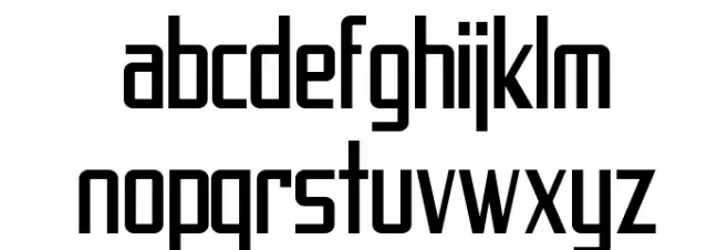 SF Proverbial Gothic Condensed Schriftart Kleinbuchstaben