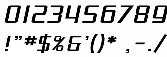 SF Proverbial Gothic Extended Oblique Font OTHER CHARS