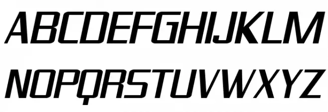SF Proverbial Gothic Extended Oblique Polices MAJUSCULES