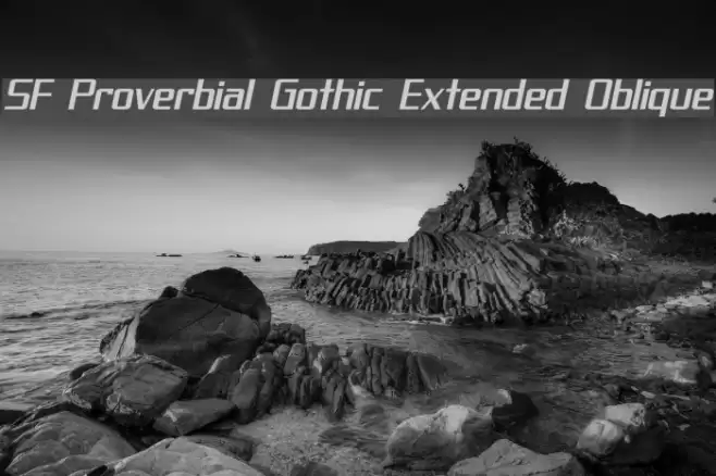 SF Proverbial Gothic Extended Oblique Font examples