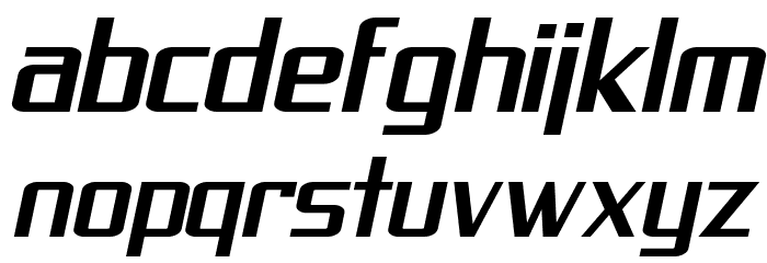 SF Proverbial Gothic Extended Oblique Font LOWERCASE