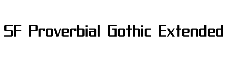 SF Proverbial Gothic Extended  baixar fontes gratis