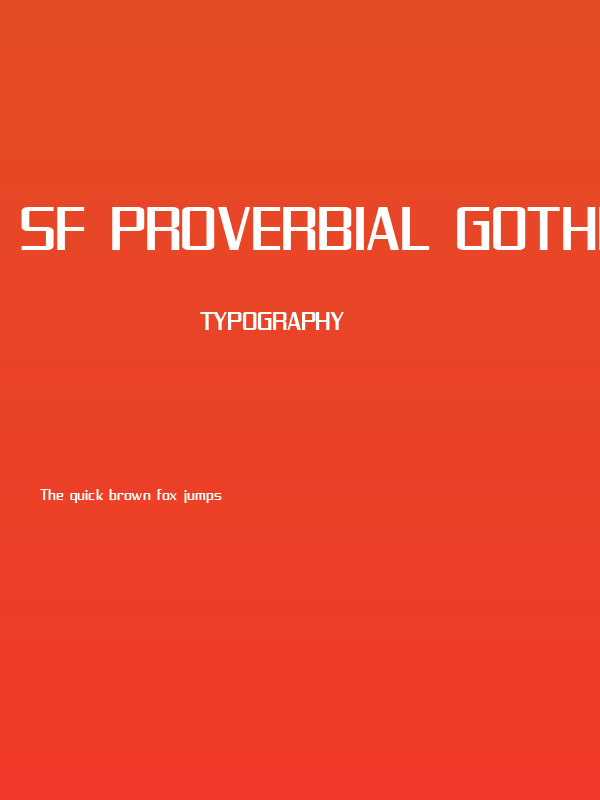 SF Proverbial Gothic Extended Poster