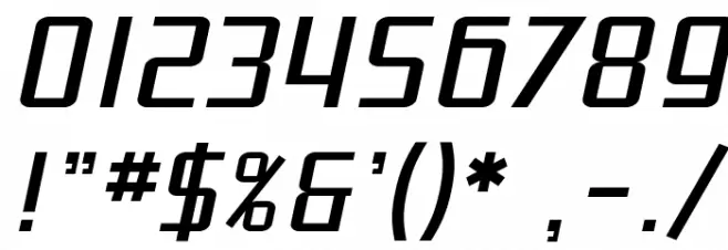 SF Proverbial Gothic Oblique フォント その他の文字