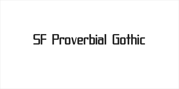 SF Proverbial Gothic Logo