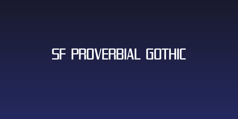 SF Proverbial Gothic Social Header