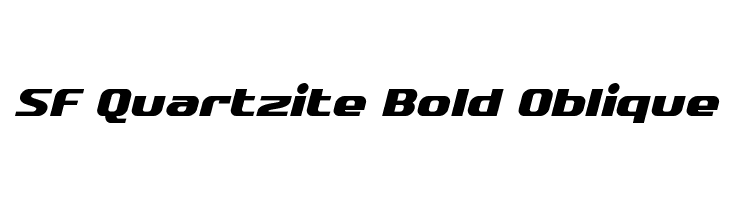 SF Quartzite Bold Oblique Fonte