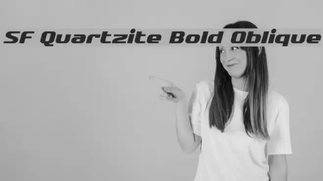 SF Quartzite Bold Oblique Шрифта examples