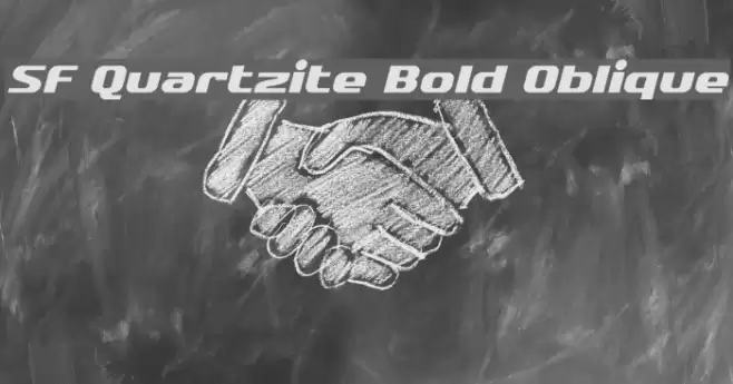 SF Quartzite Bold Oblique Шрифта examples