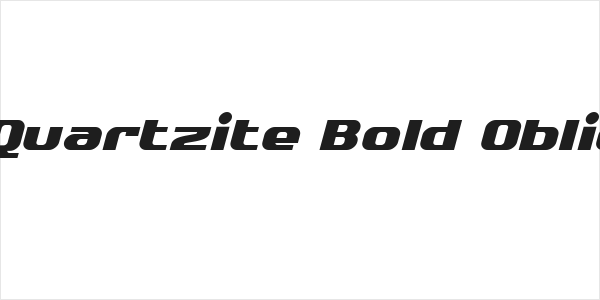 SF Quartzite Bold Oblique Logo
