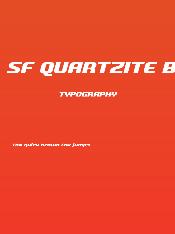 SF Quartzite Bold Oblique Poster