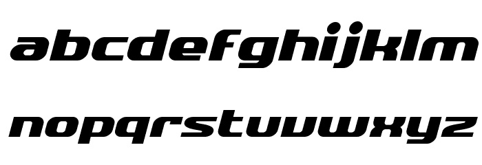 SF Quartzite Bold Oblique Font LOWERCASE