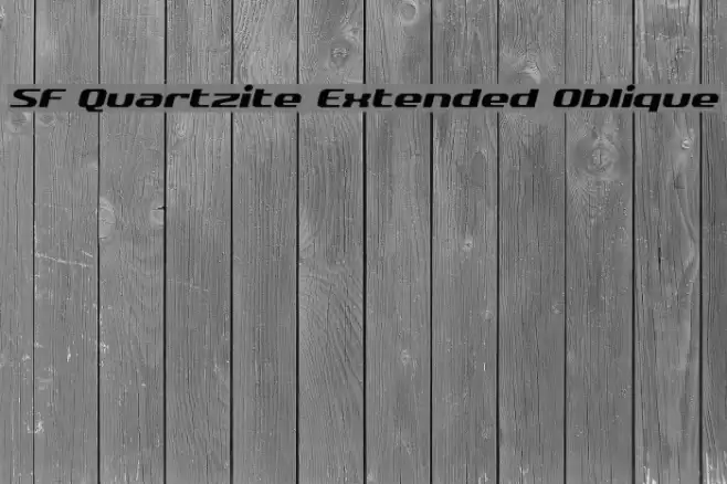 SF Quartzite Extended Oblique Font examples