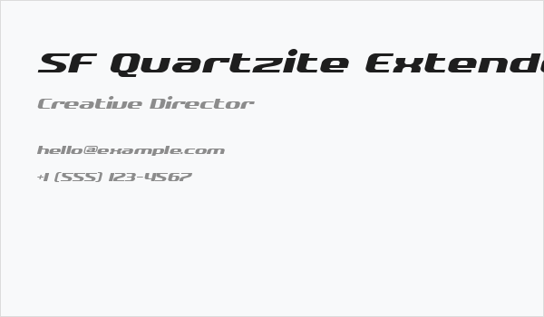 SF Quartzite Extended Oblique Business Card