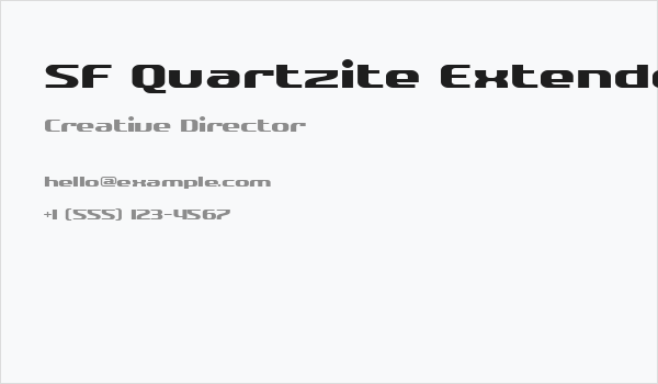 SF Quartzite Extended Business Card