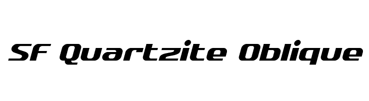 SF Quartzite Oblique Font